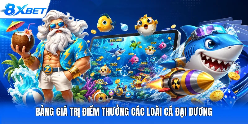 Bảng giá trị điểm thưởng các loài cá đại dương
